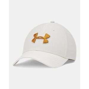 Men's Under Armour Blitzing Cap Summit White and Yellow Ochre NWT $28